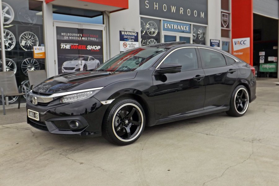 HONDA CIVIC WITH 18 INCH HUSSLA GT WHEELS  |  | HONDA